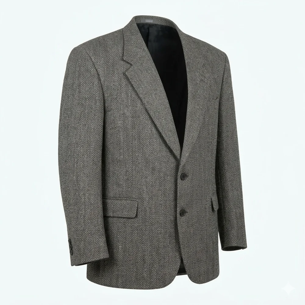 Haggar black herringbone